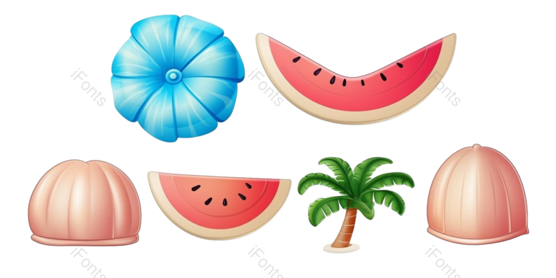 装饰图片,西瓜元素,夏天PNG,可爱风免抠素材